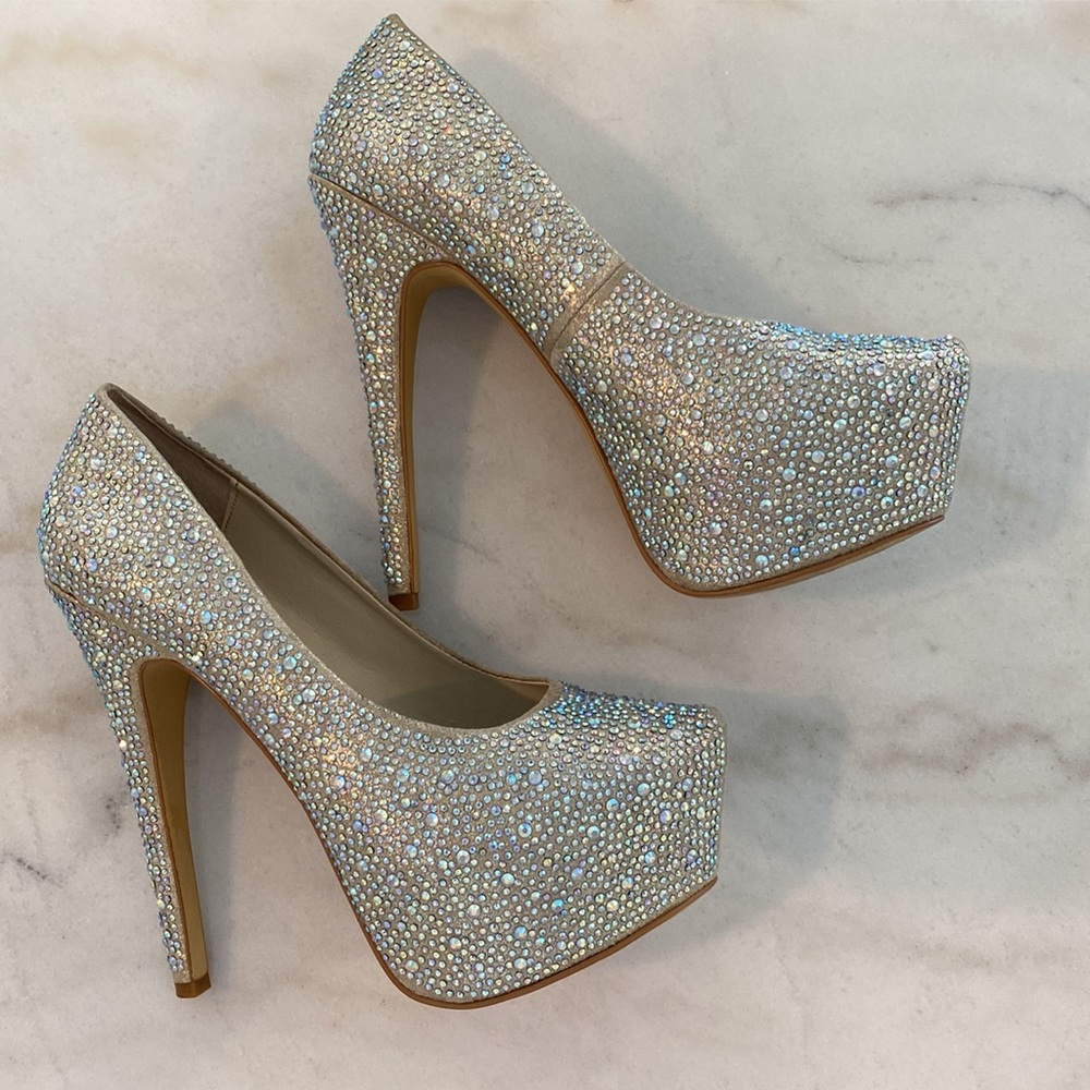 WORN ONCE Steve Madden rhinestone heals - Picture 3 of 3
